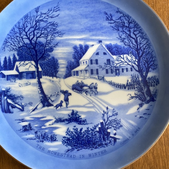 Currier & Ives 4 Collector Plates - winter ❄️ - Picture 6 of 6